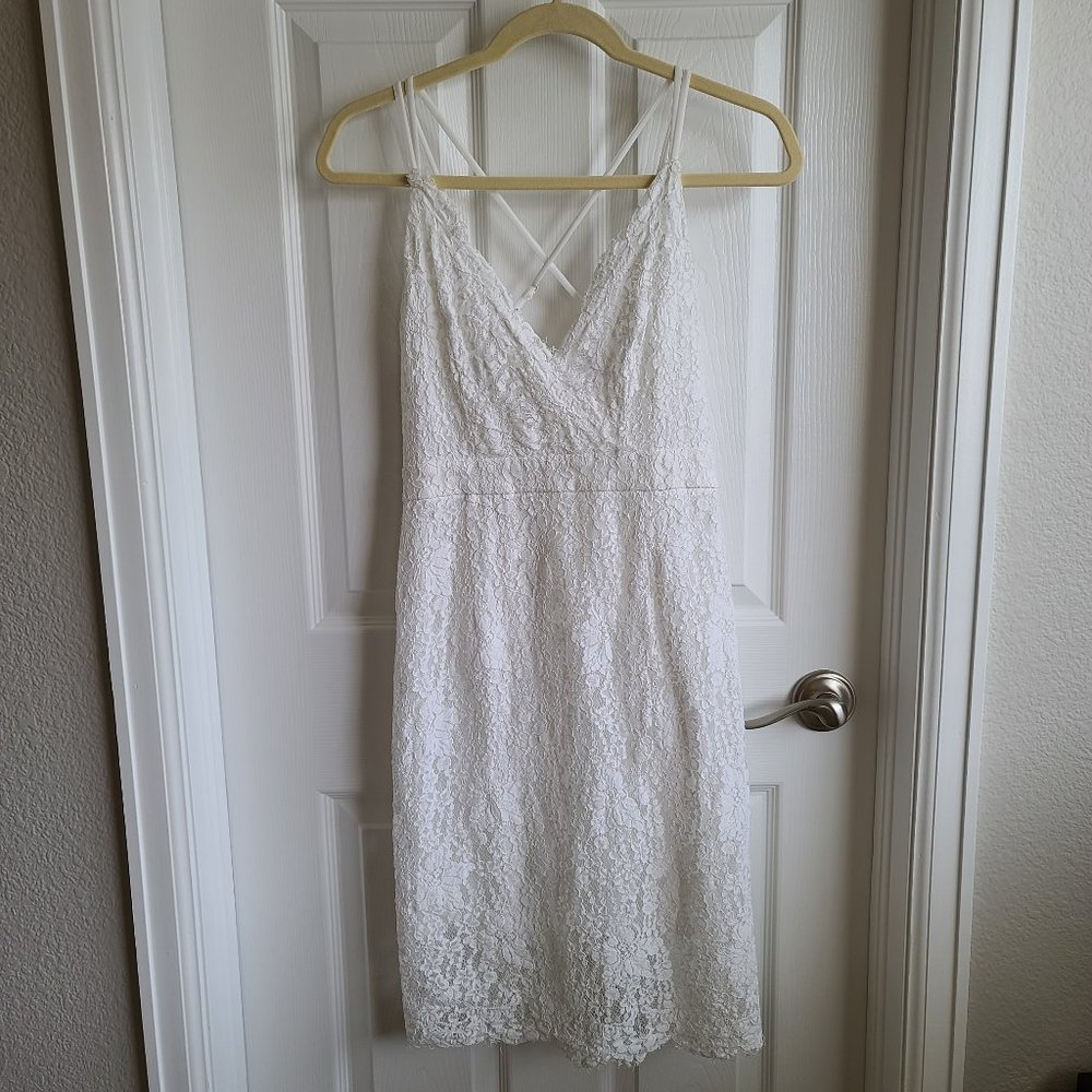 Soprano White Lace Sheath Dress